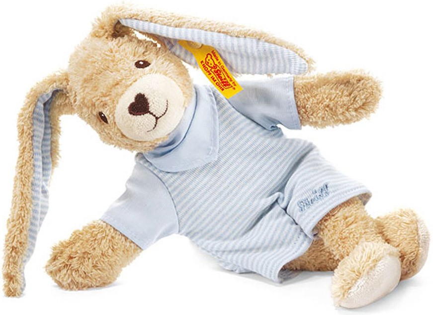Steiff Hoppel Kanin, blå (økologisk), 25cm - Steiff bjørn